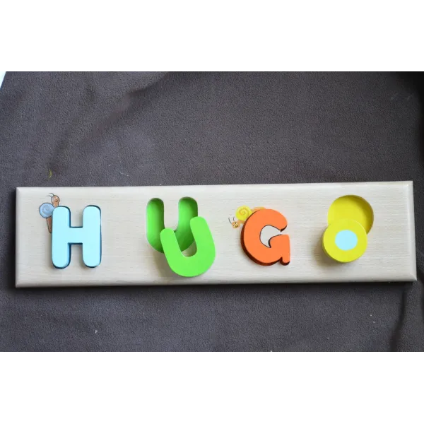First name Puzzle in solid beech Beech Wood - Au Bois Enchanté