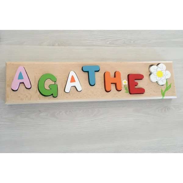 First name Puzzle in solid beech Beech Wood - Au Bois Enchanté