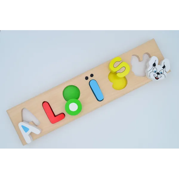 First name Puzzle in solid beech Beech Wood - Au Bois Enchanté