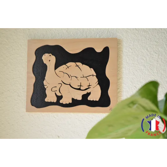 Painting turtle twisted Finnish birch plywood 5 ply - Au Bois Enchanté