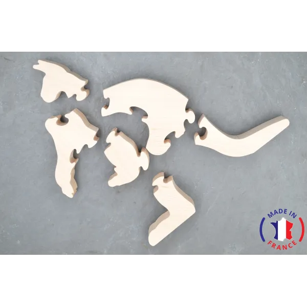 puzzle kangourou à peindre en bois Bois Hêtre - Au Bois Enchanté