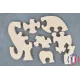 Wooden elephant puzzle Beech Wood - Au Bois Enchanté