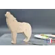Puzzle loup à peindre en bois Bois Hêtre - Au Bois Enchanté