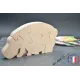 Hippopotamus puzzle to be painted in wood