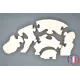Puzzle hippopotame à peindre en bois Bois Hêtre - Au Bois Enchanté