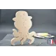 Puzzle pieuvre à peindre en bois