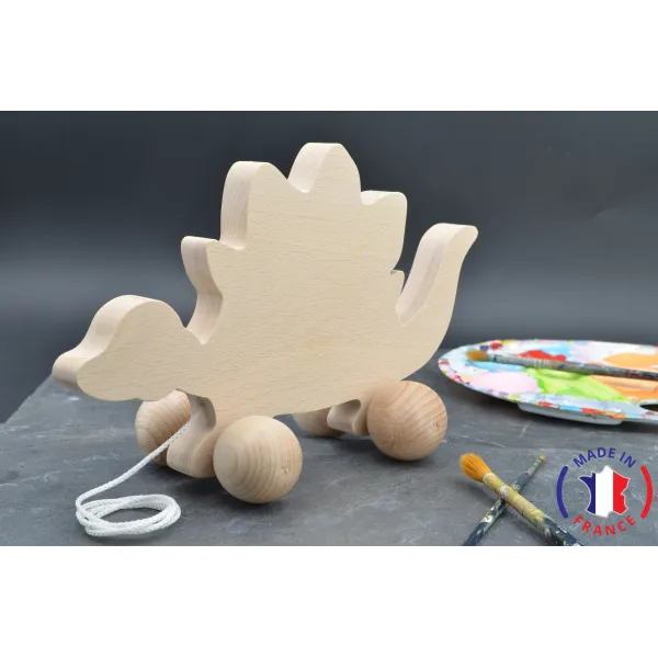 Raw wooden dinosaur to shoot Beech Wood - Au Bois Enchanté