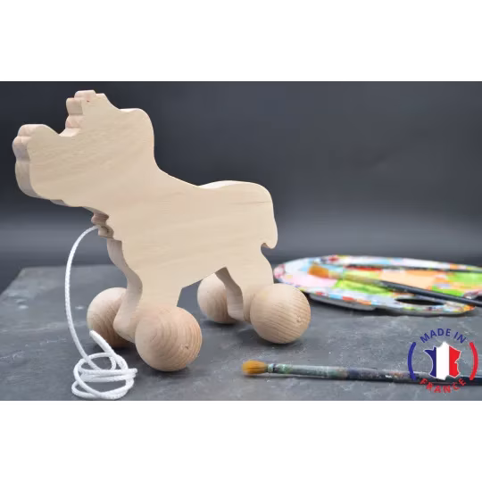 Raw wooden dog to shoot Beech Wood - Au Bois Enchanté