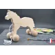 Cheval en bois brut à tirer Bois Hêtre - Au Bois Enchanté