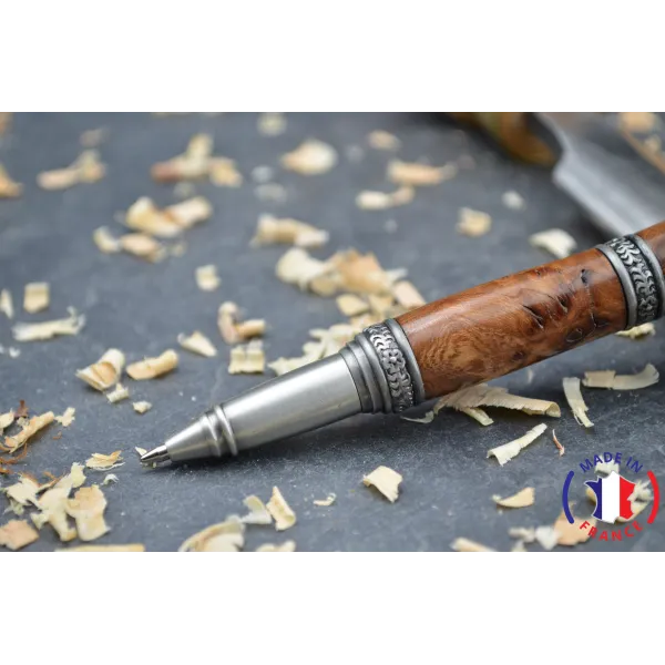 Stylo bois Acanthe en bois de loupe d'Orme Bois loupe d'orme - Au Bois Enchanté