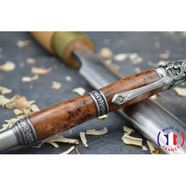 Stylo bois Acanthe en bois de loupe d'Orme Bois loupe d'orme - Au Bois Enchanté