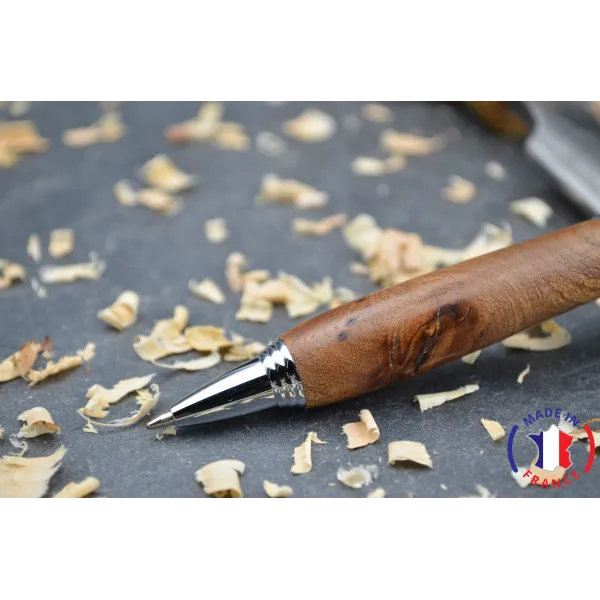 Alana ball pen in Orme magnifying glass Elm magnifying glass wood - Au Bois Enchanté