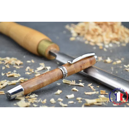 Stylo bois Eliott en loupe d'orme Bois loupe d'orme - Au Bois Enchanté