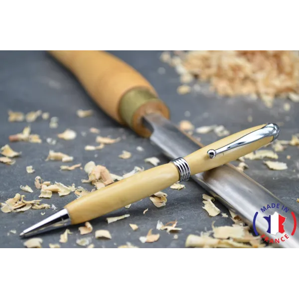 Stylo bille modèle Eva en bois de Buis Bois de buis - Au Bois Enchanté