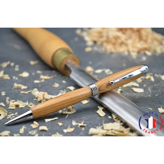 Olivier's wooden Eva ball pen Olive wood - Au Bois Enchanté