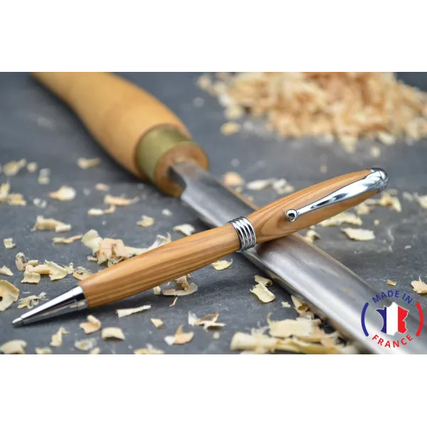 Olivier's wooden Eva ball pen Olive wood - Au Bois Enchanté