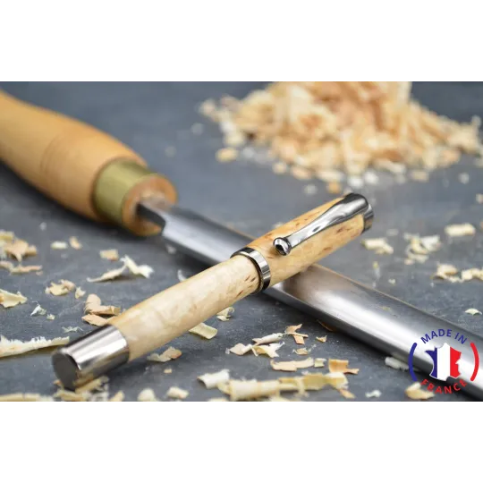 Stylo plume Hayden en bois de bouleau madré Bois de bouleau madré - Au Bois Enchanté