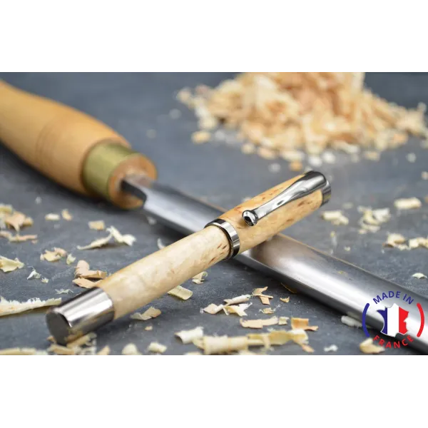 Stylo plume Hayden en bois de bouleau madré Bois de bouleau madré - Au Bois Enchanté