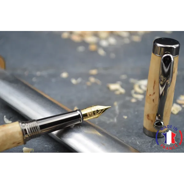 Hayden feather pen in madré birch wood Madré birch wood - Au Bois Enchanté