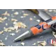 Isabelle ballpoint pen in orange and black resin Resin - Au Bois Enchanté