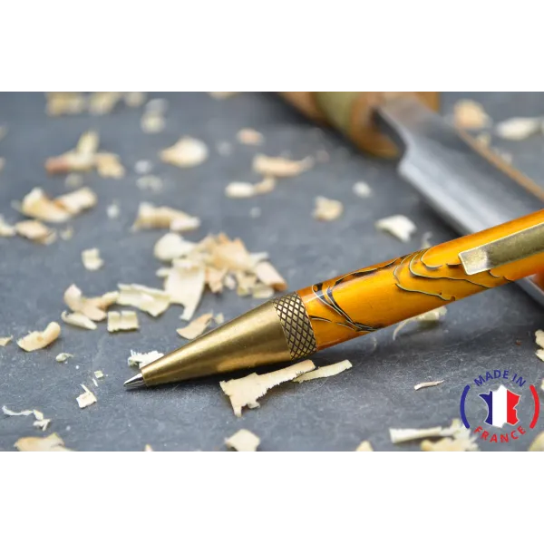 Isabelle ball pen in orange resin Resin - Au Bois Enchanté
