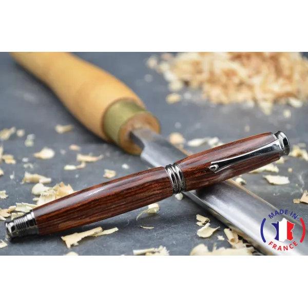 Julian feather pen in Violette wood Violet wood - Au Bois Enchanté