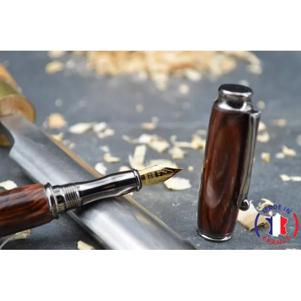 Julian feather pen in Violette wood Violet wood - Au Bois Enchanté