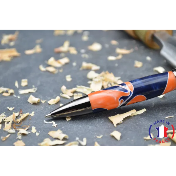 Leah ball pen in orange resin Resin - Au Bois Enchanté