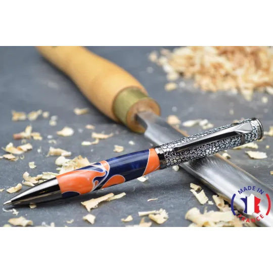 Leah ball pen in orange resin Resin - Au Bois Enchanté