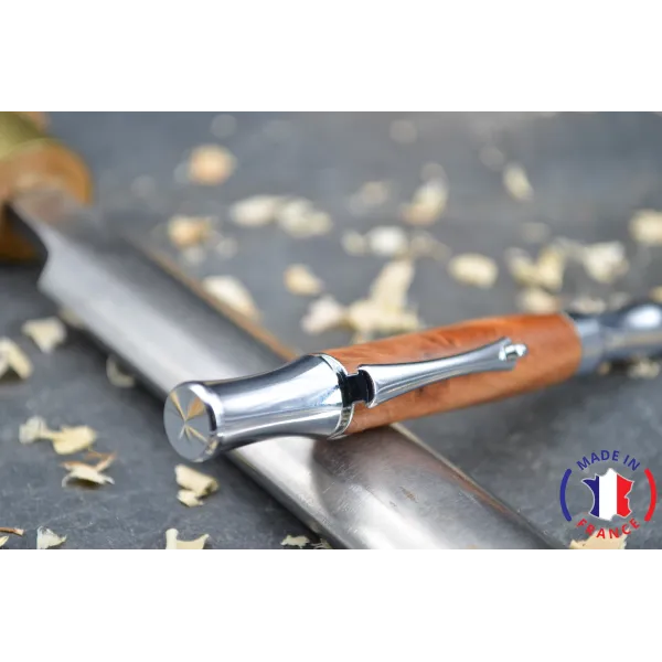 Stylo bille Ludivine en bois de Thuya du Maroc Bois de Thuya du Maroc - Au Bois Enchanté