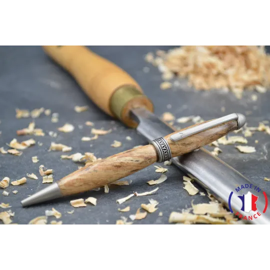 Stylo bille Malou en bois d'Olivier Bois de buis - Au Bois Enchanté
