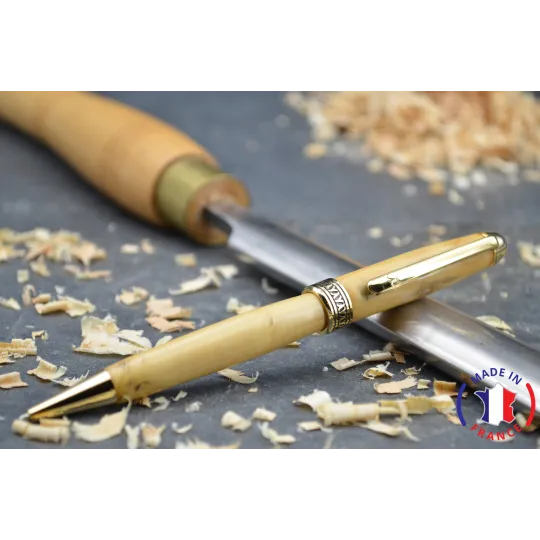 Malou ball pen in boxwood Olive wood - Au Bois Enchanté