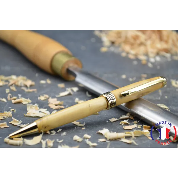 Malou ball pen in boxwood Olive wood - Au Bois Enchanté