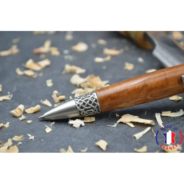 Stylo bille Merlin en bois d'Olivier Bois d'olivier - Au Bois Enchanté