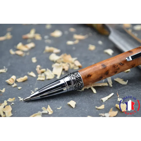 Passion ballpoint pen made of Moroccan cedar wood Thuya wood from Morocco - Au Bois Enchanté