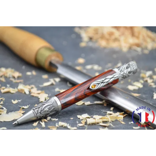 Patricia wooden ball pen from Cocobolo Cocobolo wood - Au Bois Enchanté