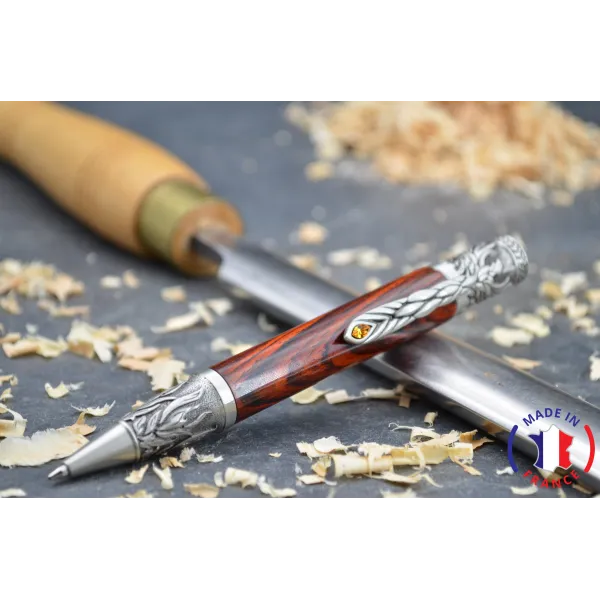 Stylo bille Patricia en bois de Cocobolo Bois cocobolo - Au Bois Enchanté