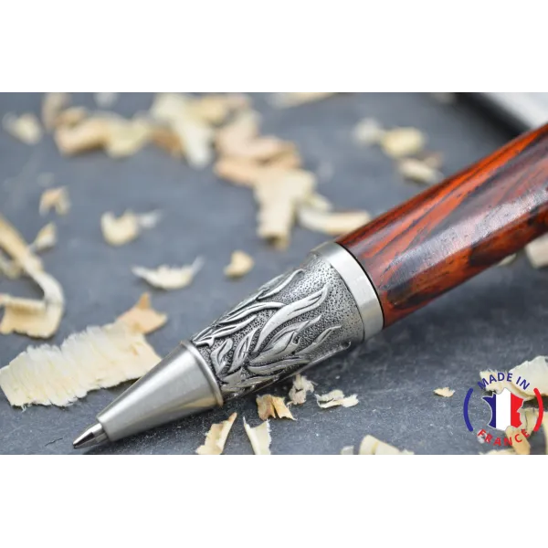 Stylo bille Patricia en bois de Cocobolo Bois cocobolo - Au Bois Enchanté