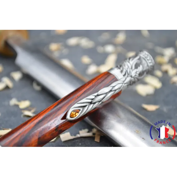 Stylo bille Patricia en bois de Cocobolo Bois cocobolo - Au Bois Enchanté