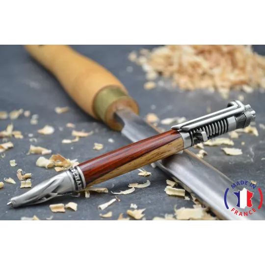 Little Backer ball pen in Cocobolo and aubier Cocobolo wood - Au Bois Enchanté