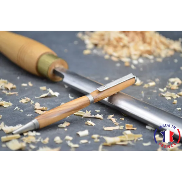 Olivier wooden Satin ball pen Olive wood - Au Bois Enchanté