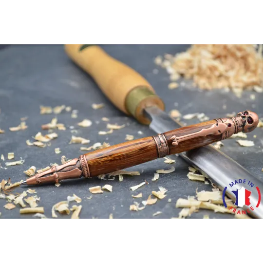 Stylo bois Skull en bois serpent Bois serpent - Au Bois Enchanté