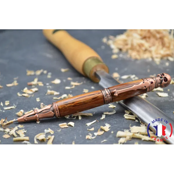 Skull wooden snake pen Snake wood - Au Bois Enchanté