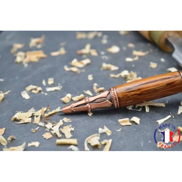 Skull wooden snake pen Snake wood - Au Bois Enchanté