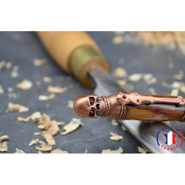 Skull wooden snake pen Snake wood - Au Bois Enchanté
