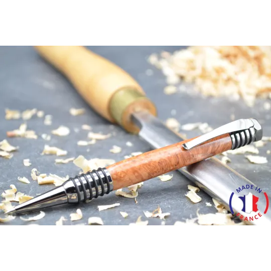 Stylo bille Toric en bois loupe d'orme Bois loupe d'orme - Au Bois Enchanté