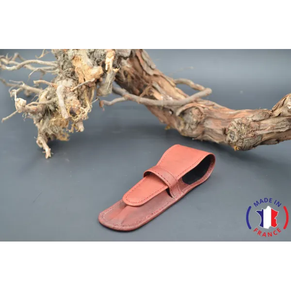 Leather pen case Leather - Au Bois Enchanté