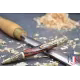 Patricia ballpoint pen in ebony wood assembly Padouk wood African wood - Au Bois Enchanté