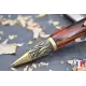 Patricia ballpoint pen in ebony wood assembly Padouk wood African wood - Au Bois Enchanté