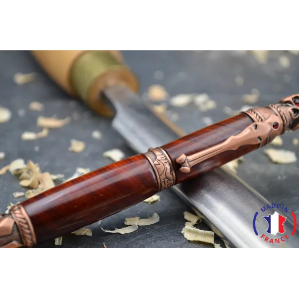 Violet Wood Skull Pen Violet wood - Au Bois Enchanté